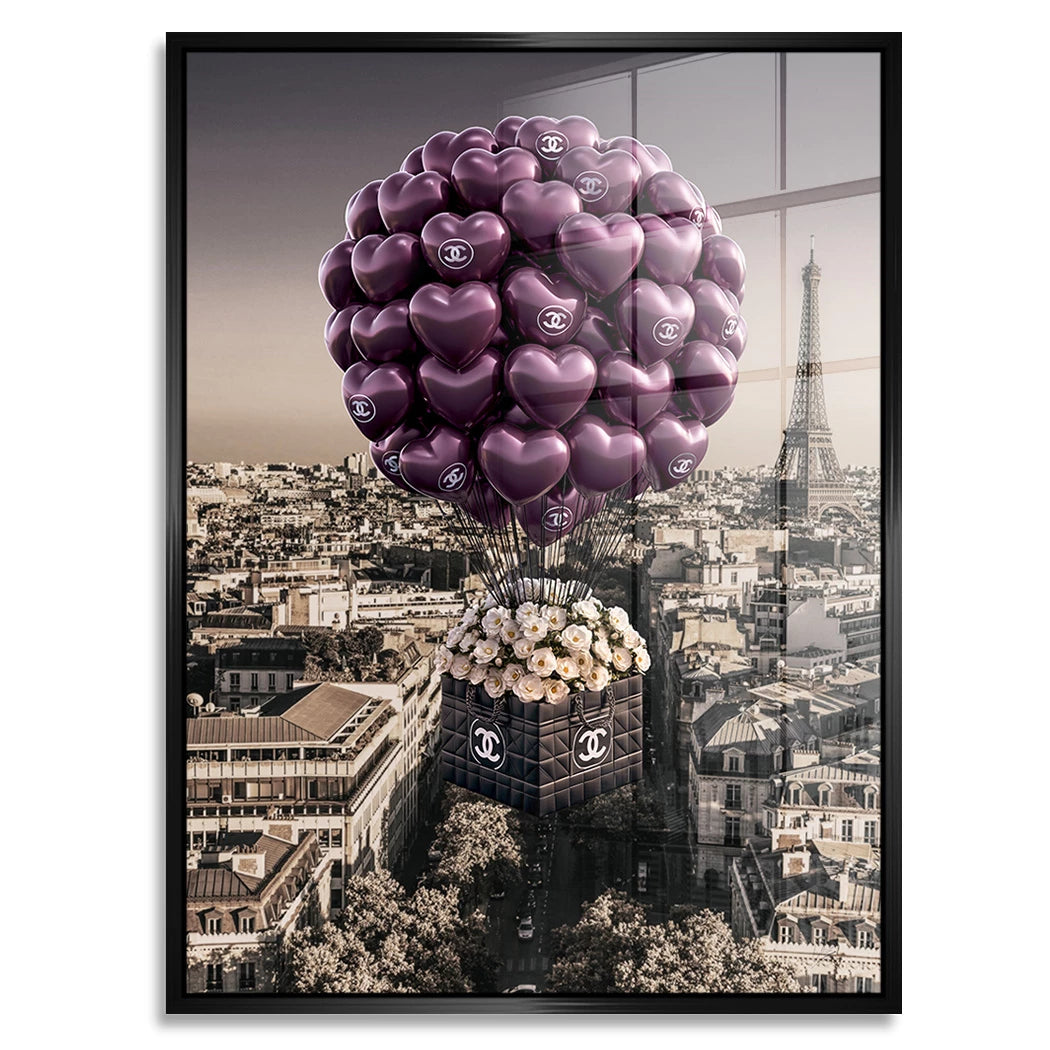 Chanel Ballons Acrylglasbild