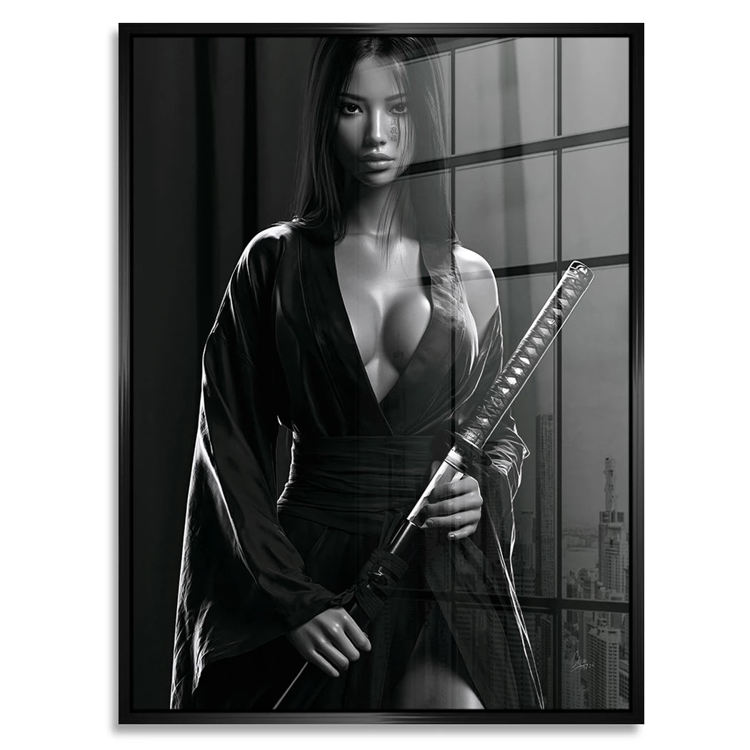 Samurai Lady Acrylglasbild