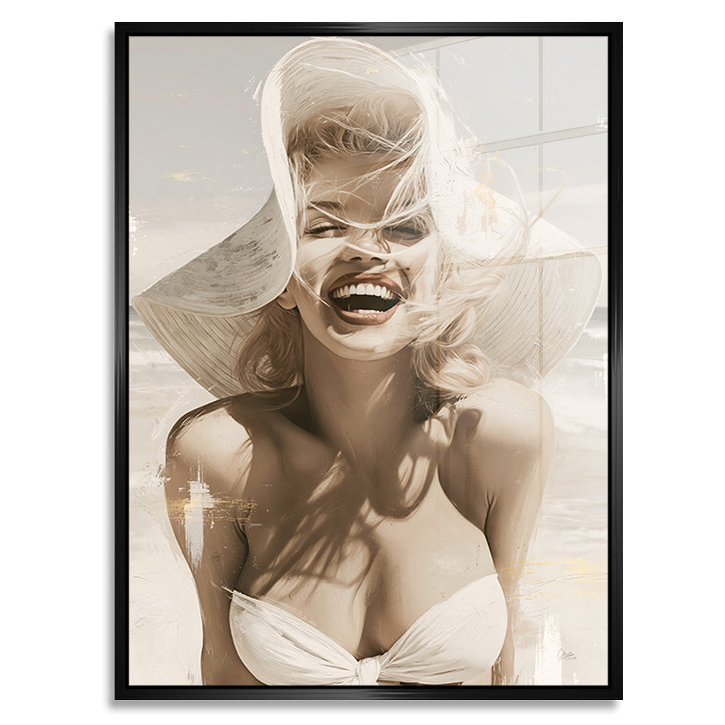 Marilyn Monroe Summer Smile Acrylglasbild