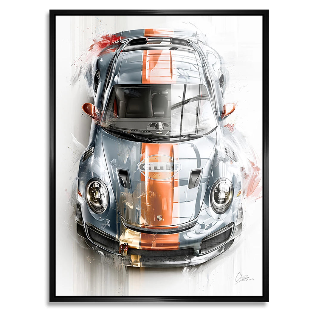 Gulf Porsche 911 Acrylglasbild