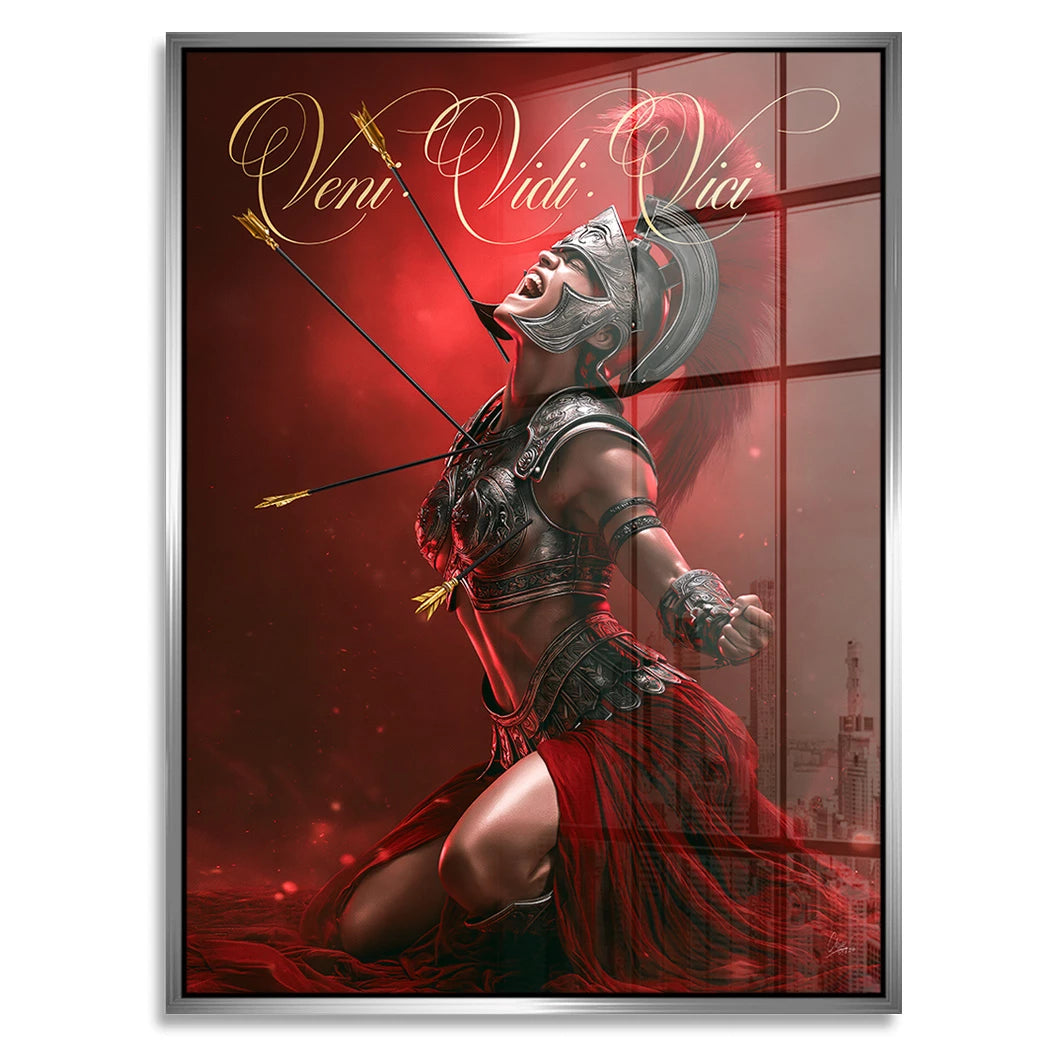 Veni Vidi Vici Gladiatorin Acrylglasbild