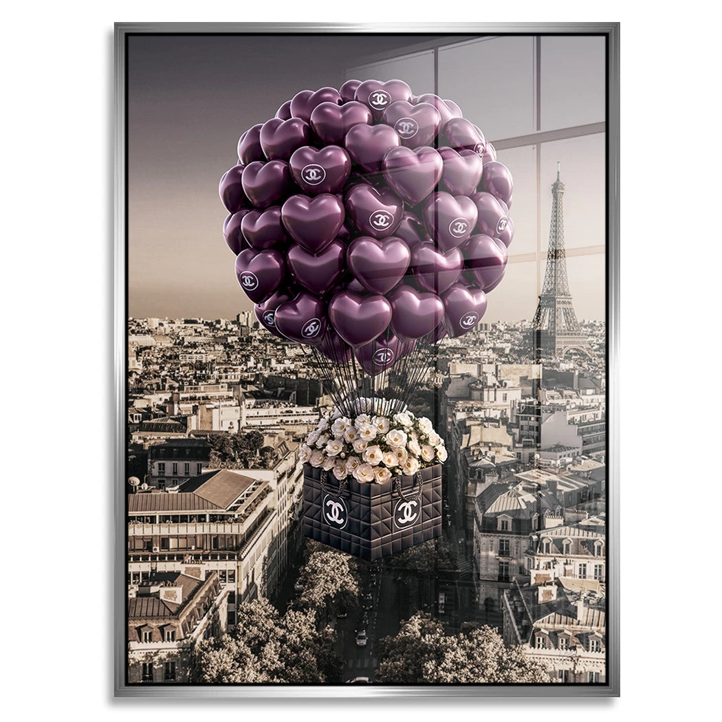 Chanel Ballons Acrylglasbild