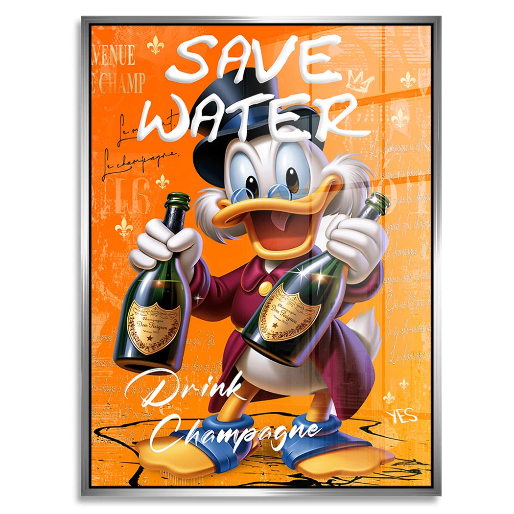 Dagobert Champagner Acrylglasbild