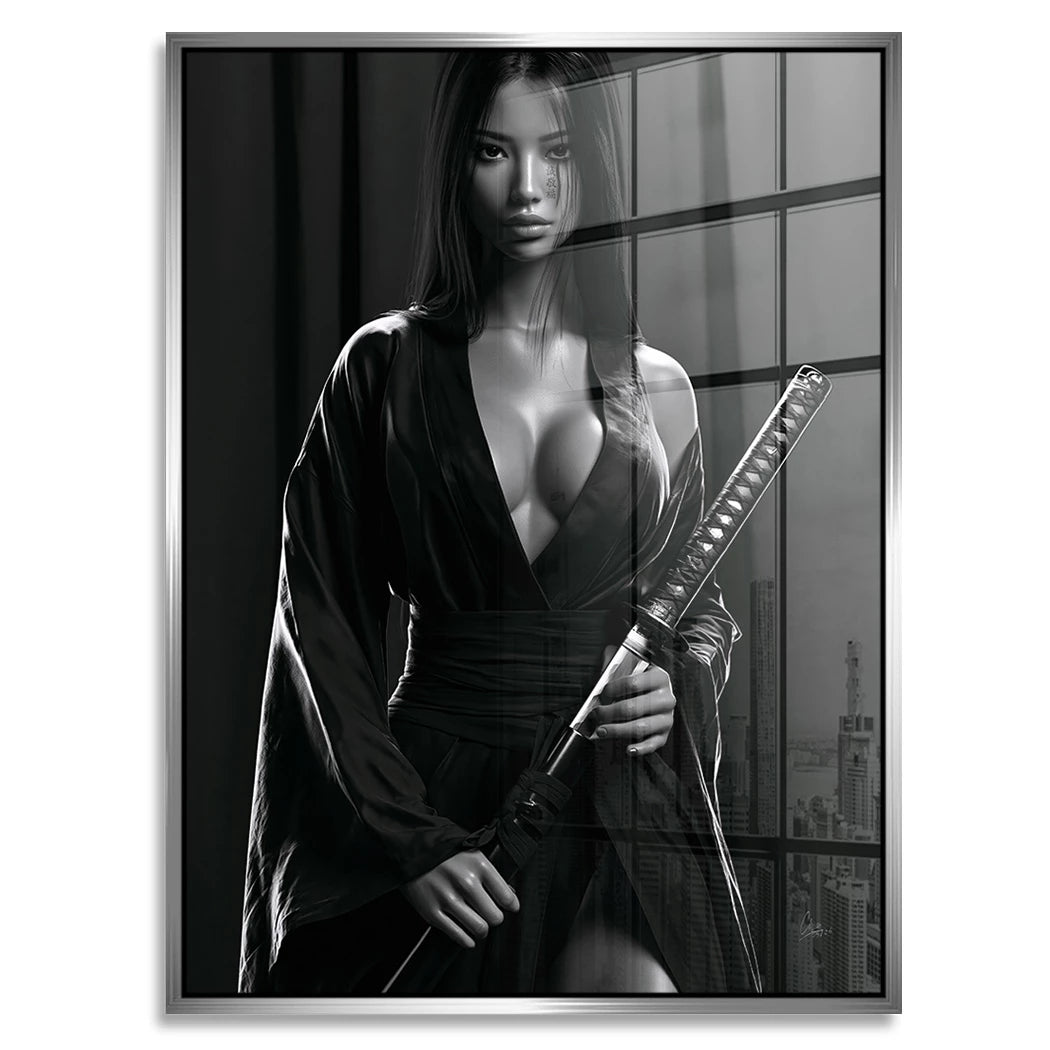 Samurai Lady Acrylglasbild