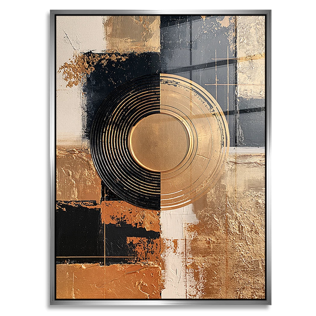 Abstraktes Goldzentrum Acrylglasbild