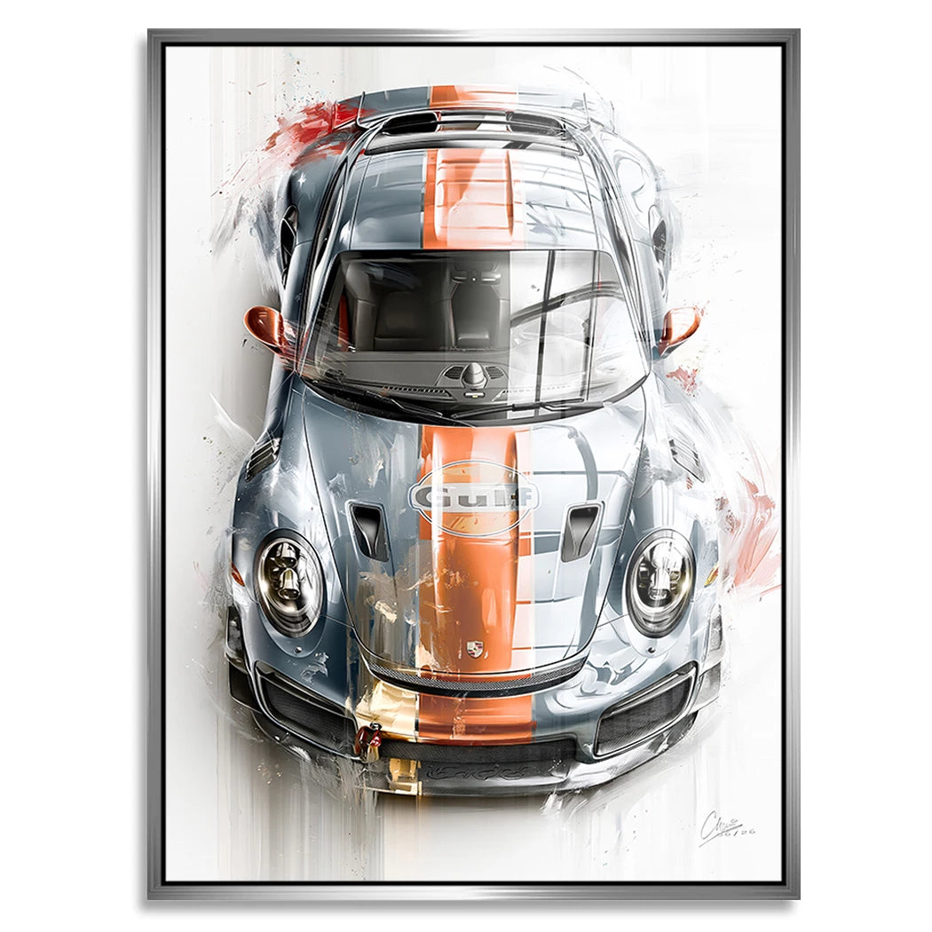 Gulf Porsche 911 Acrylglasbild