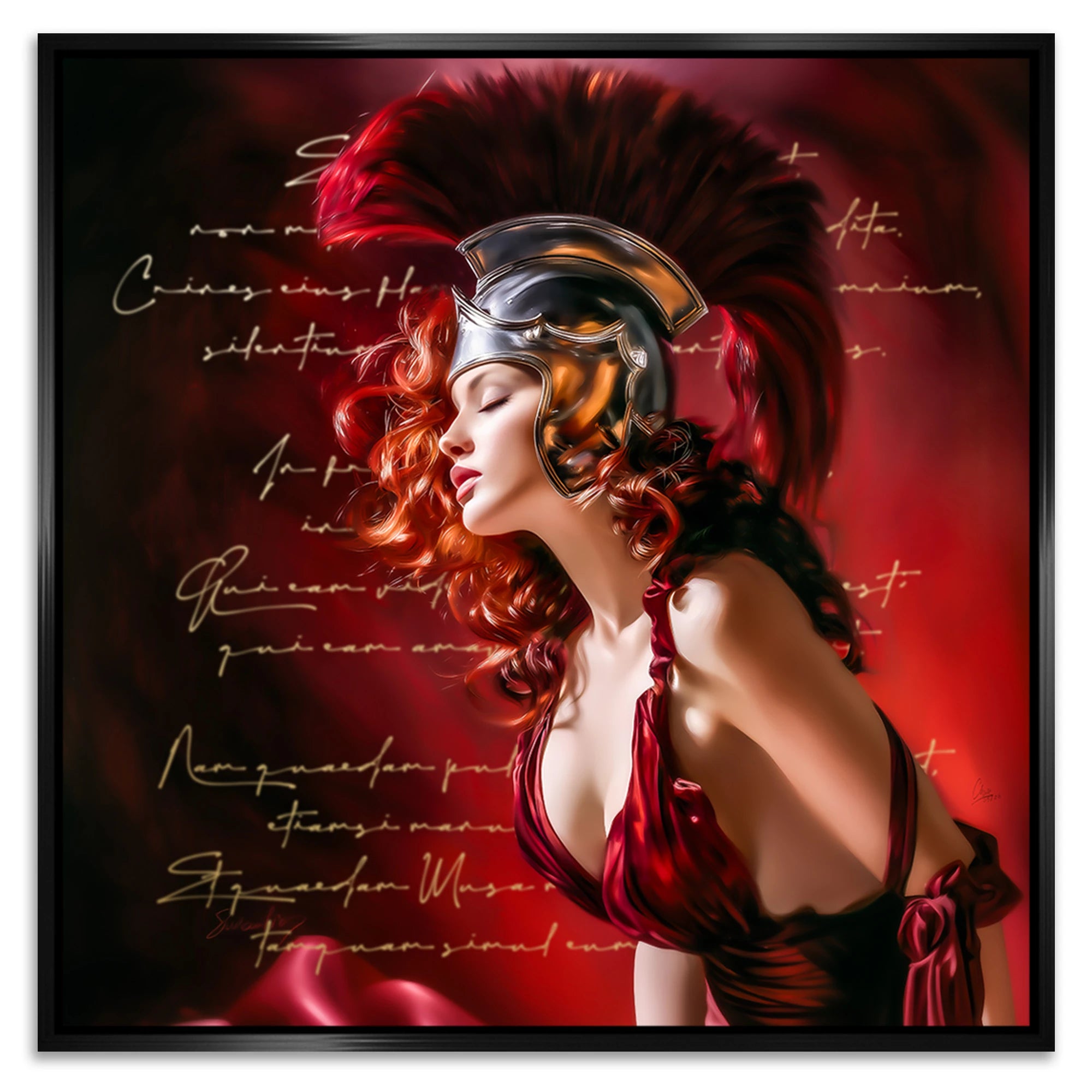 Venus in Rot Alu Dibond Wandbild