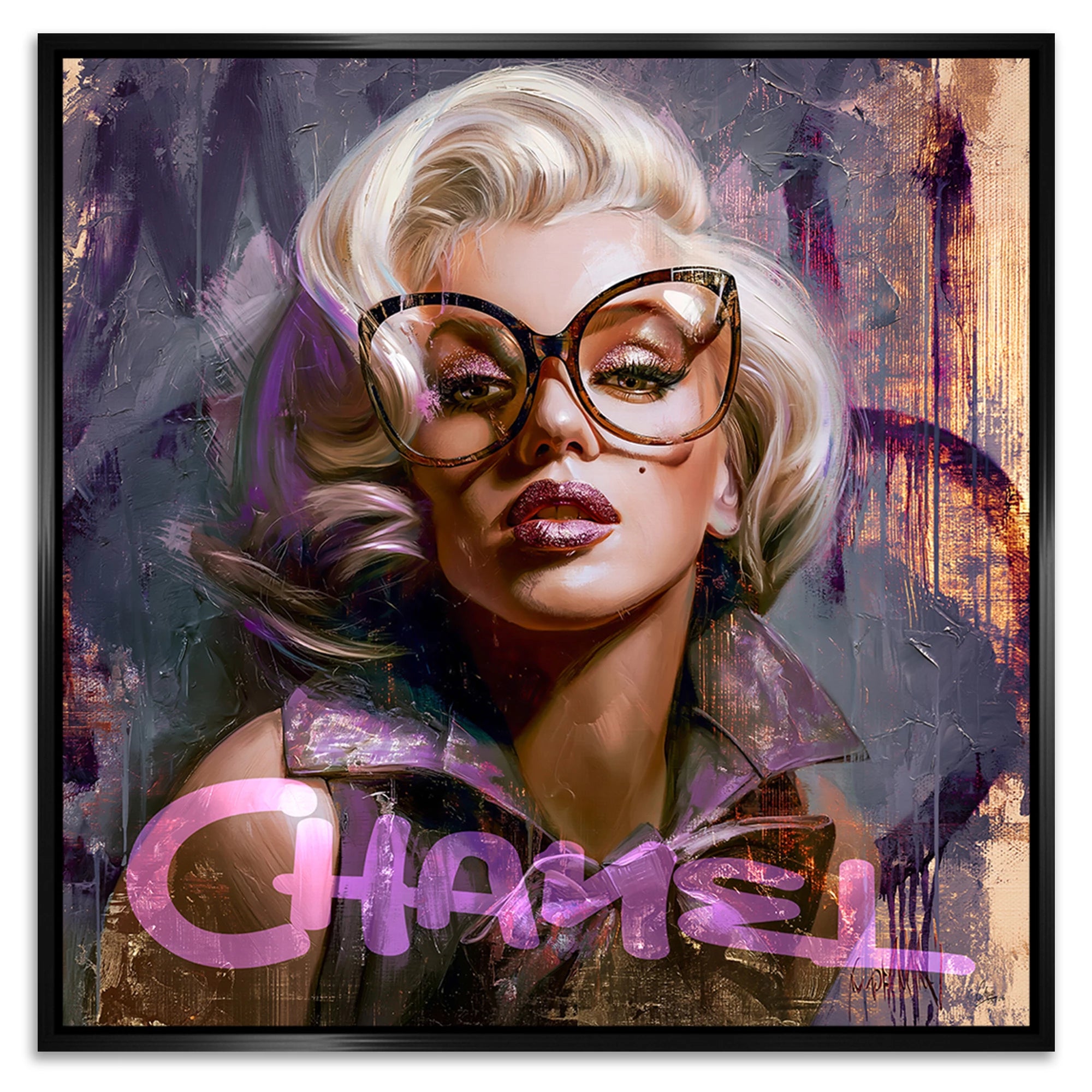Monroe Chanel Chic Alu Dibond Wandbild