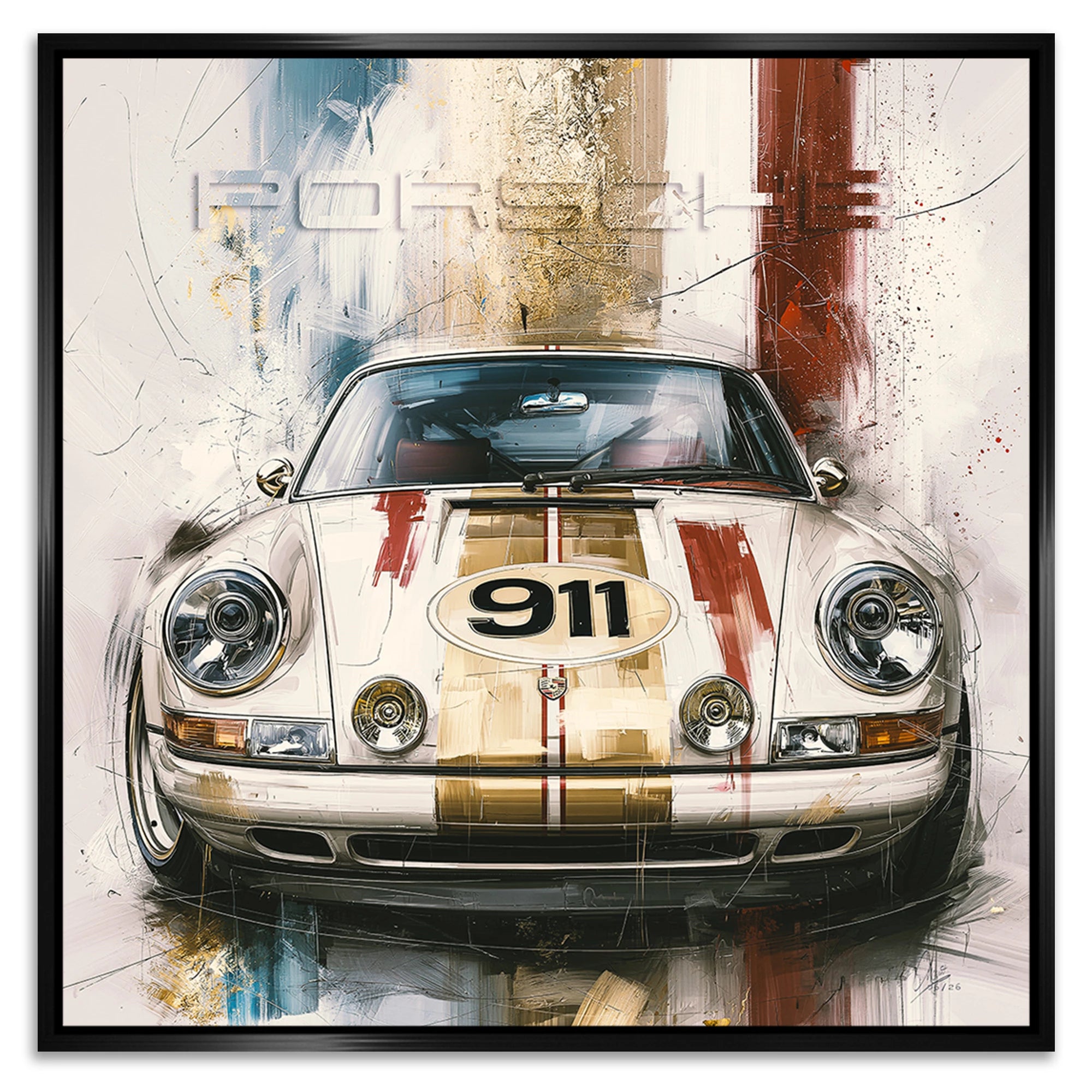 Porsche 911 Klassik Alu Dibond Wandbild
