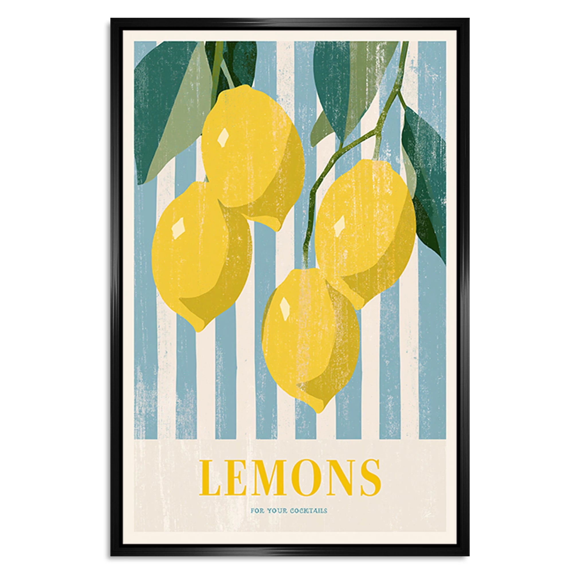 Lemons Cocktail Alu Dibond Wandbild