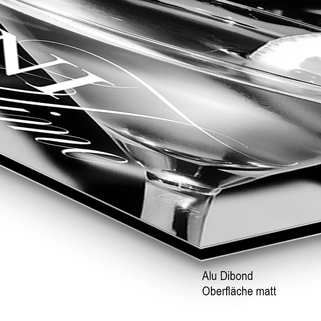 Martini Midnight Alu Dibond Wandbild
