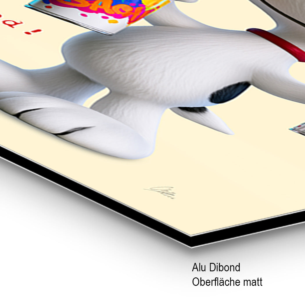 Snoopy Spray Love Alu Dibond Bild