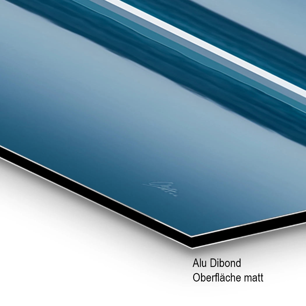 Blue Silence Alu Dibond Wandbild