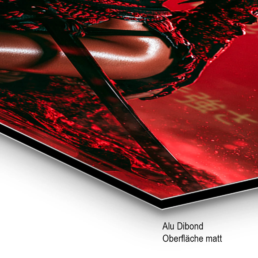 Samurai Rouge Alu Dibond Wandbild