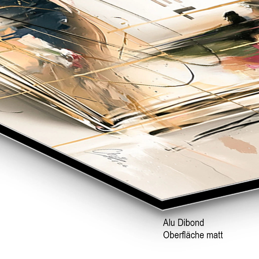 Chanel Goldflakon Alu Dibond Wandbild