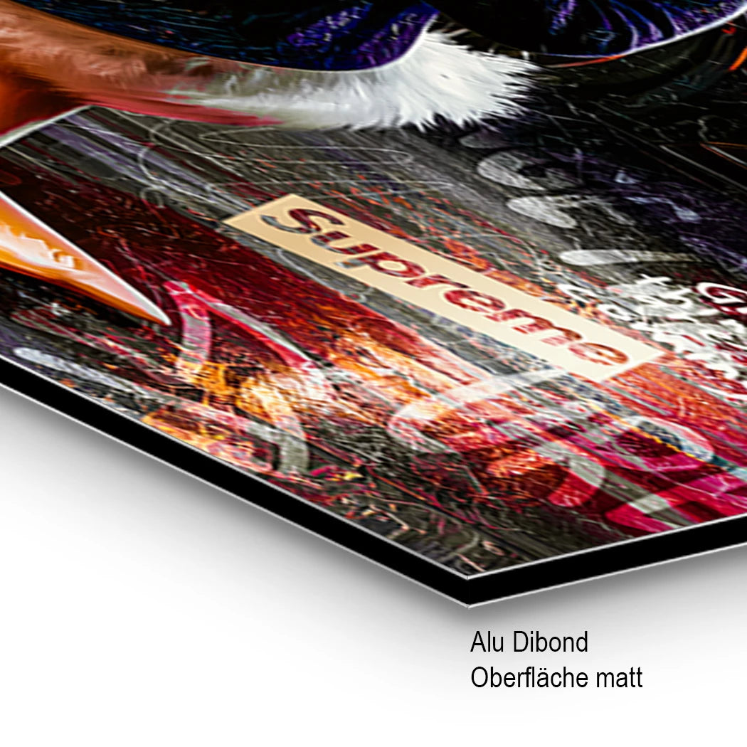 Dagobert Selfmade Porsche Alu Dibond Wandbild