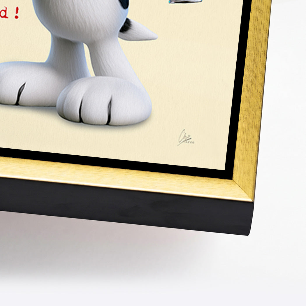 Snoopy Spray Love Alu Dibond Bild