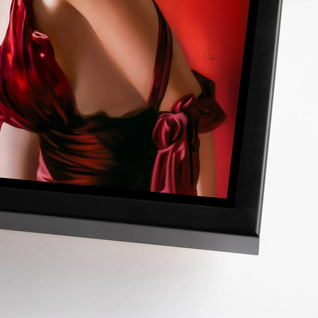 Römerin in Rot Acrylglasbild