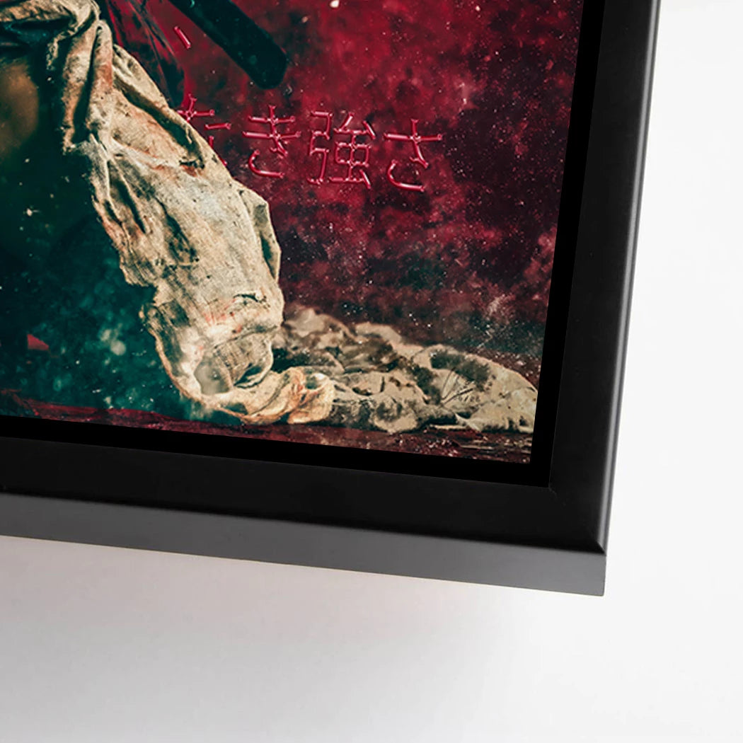 Rote Ronin Alu Dibond Wandbild