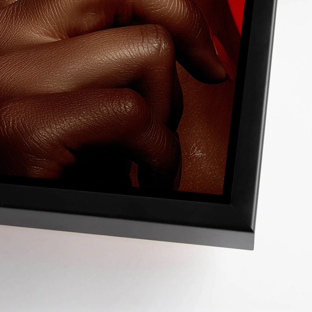 Psst in Rot Alu Dibond Wandbild