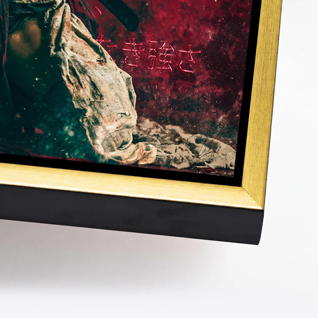 Rote Ronin Alu Dibond Wandbild