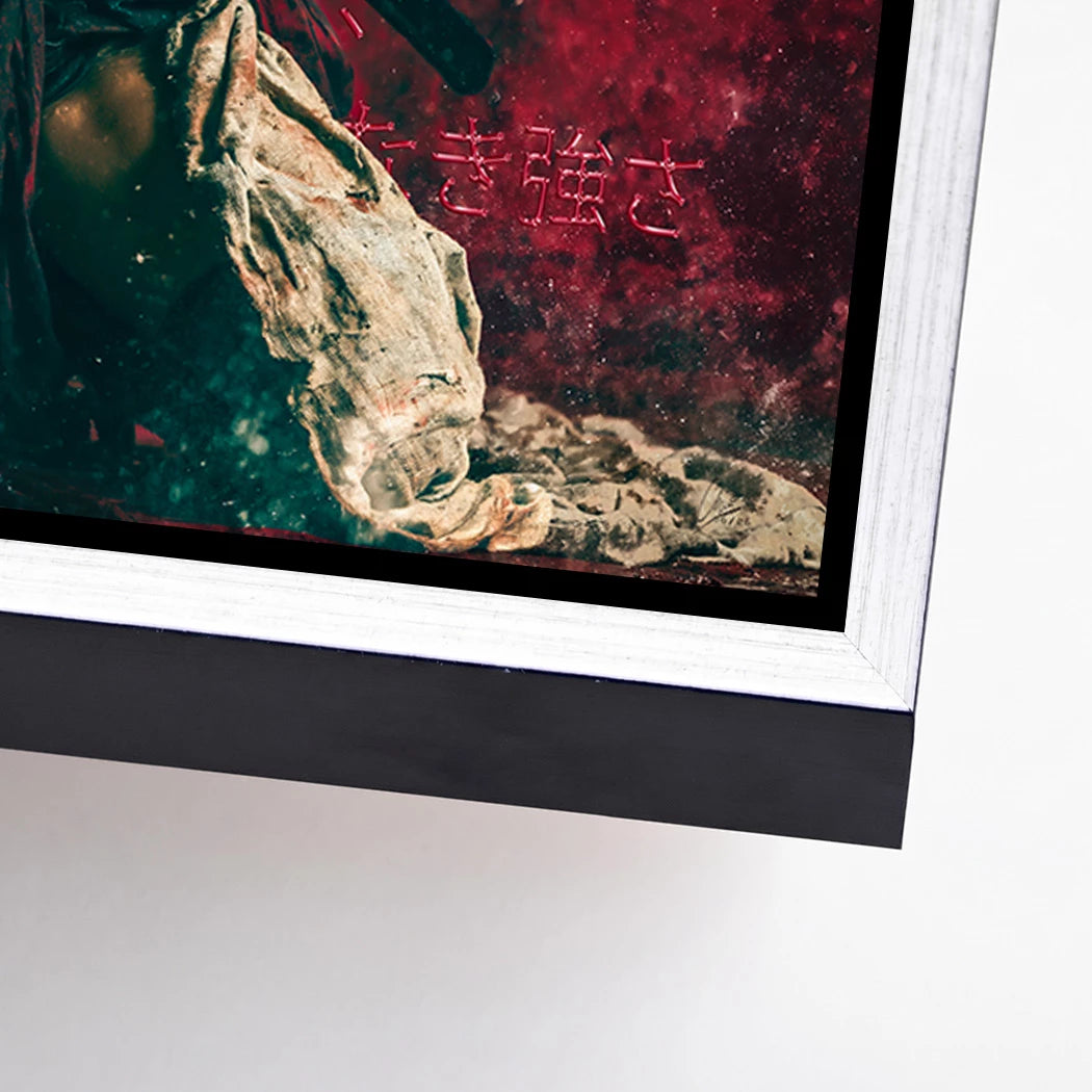 Rote Ronin Alu Dibond Wandbild