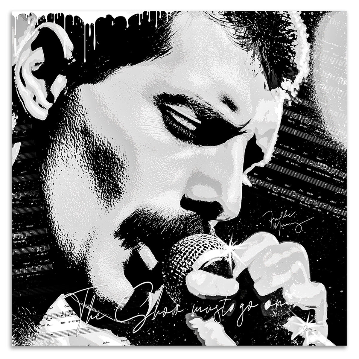 Freddie Mercury Legend Alu Dibond Bild