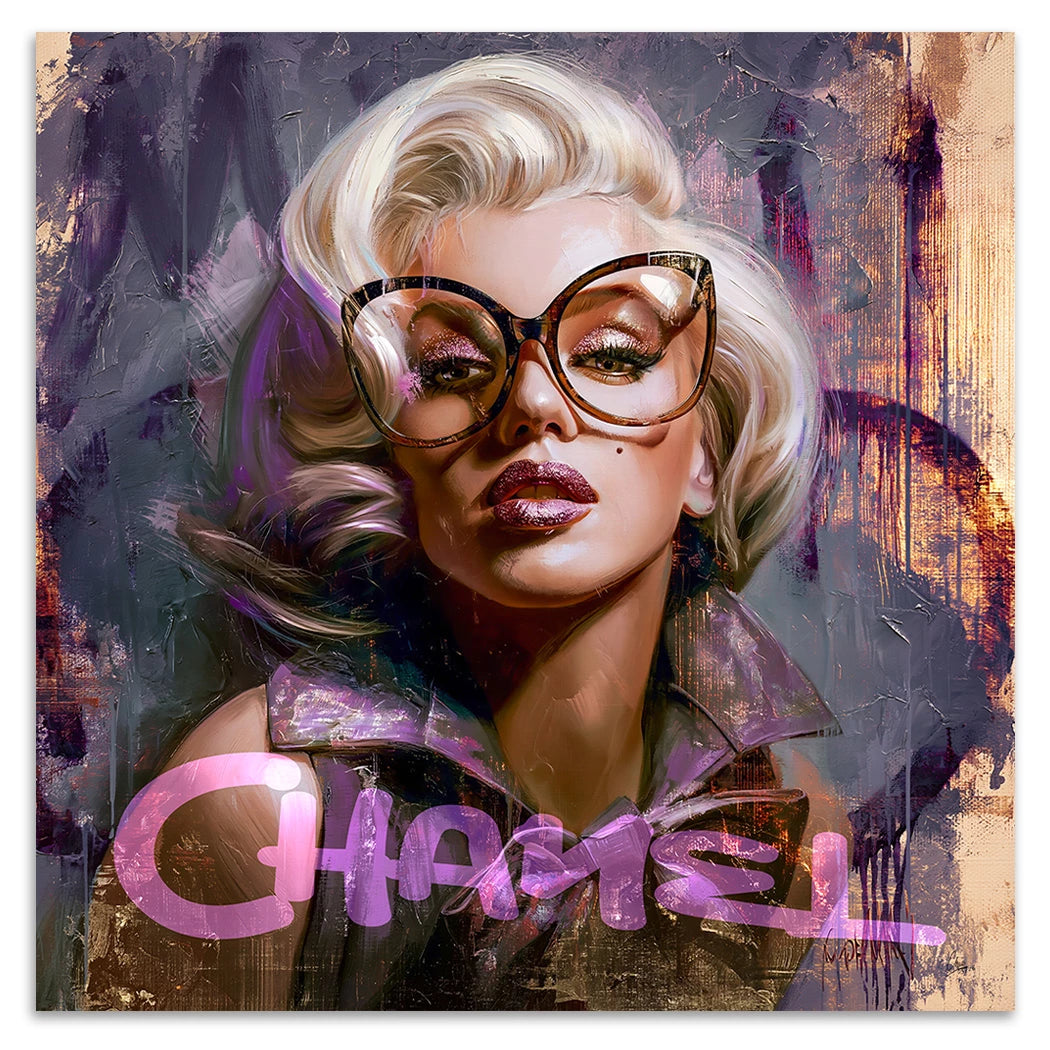 Monroe Chanel Chic Alu Dibond Wandbild