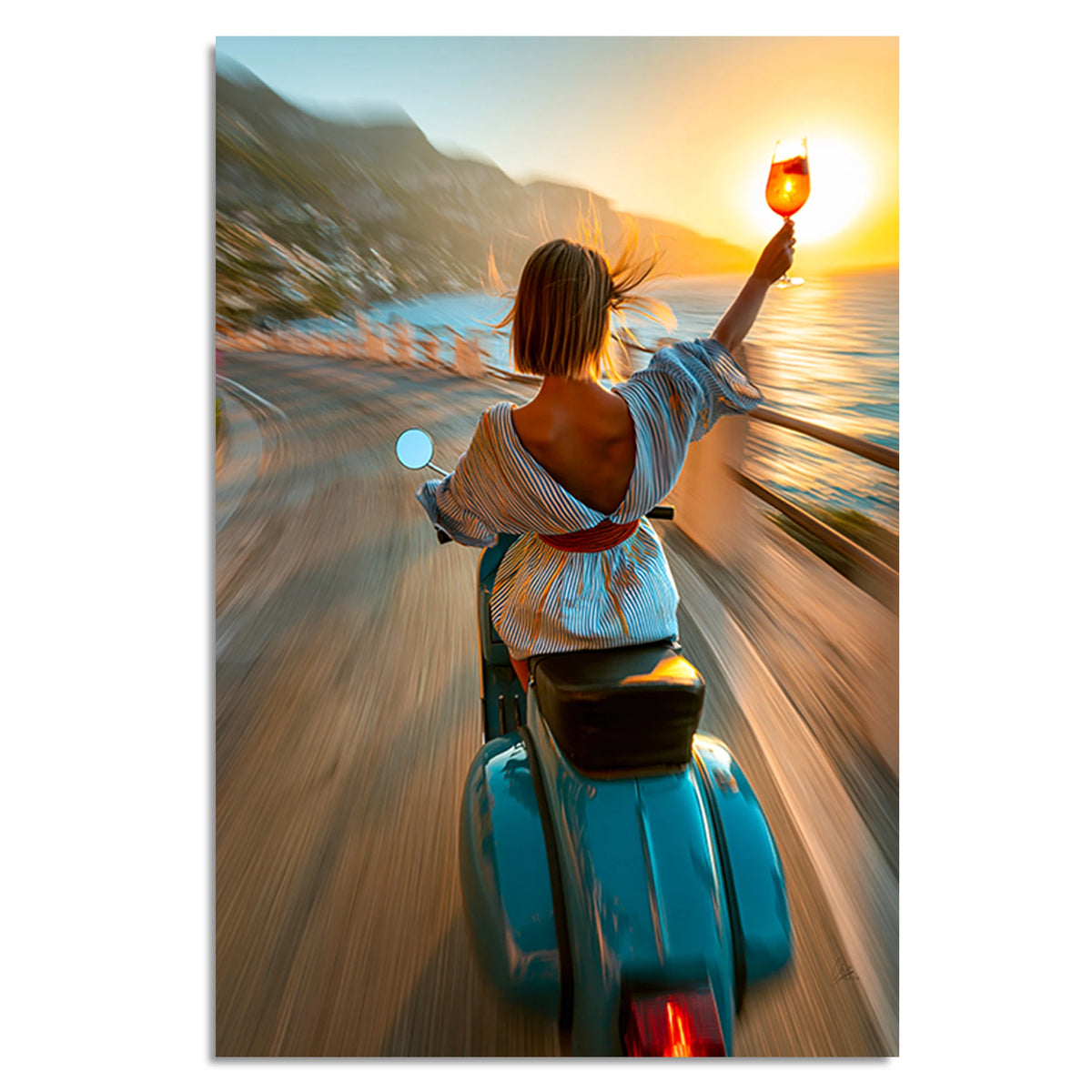 Vespa Dolce Vita Alu Dibond Wandbild
