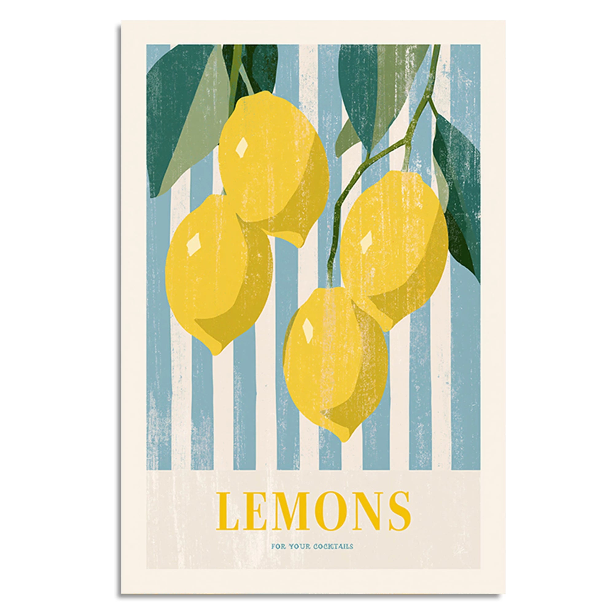 Lemons Cocktail Alu Dibond Wandbild