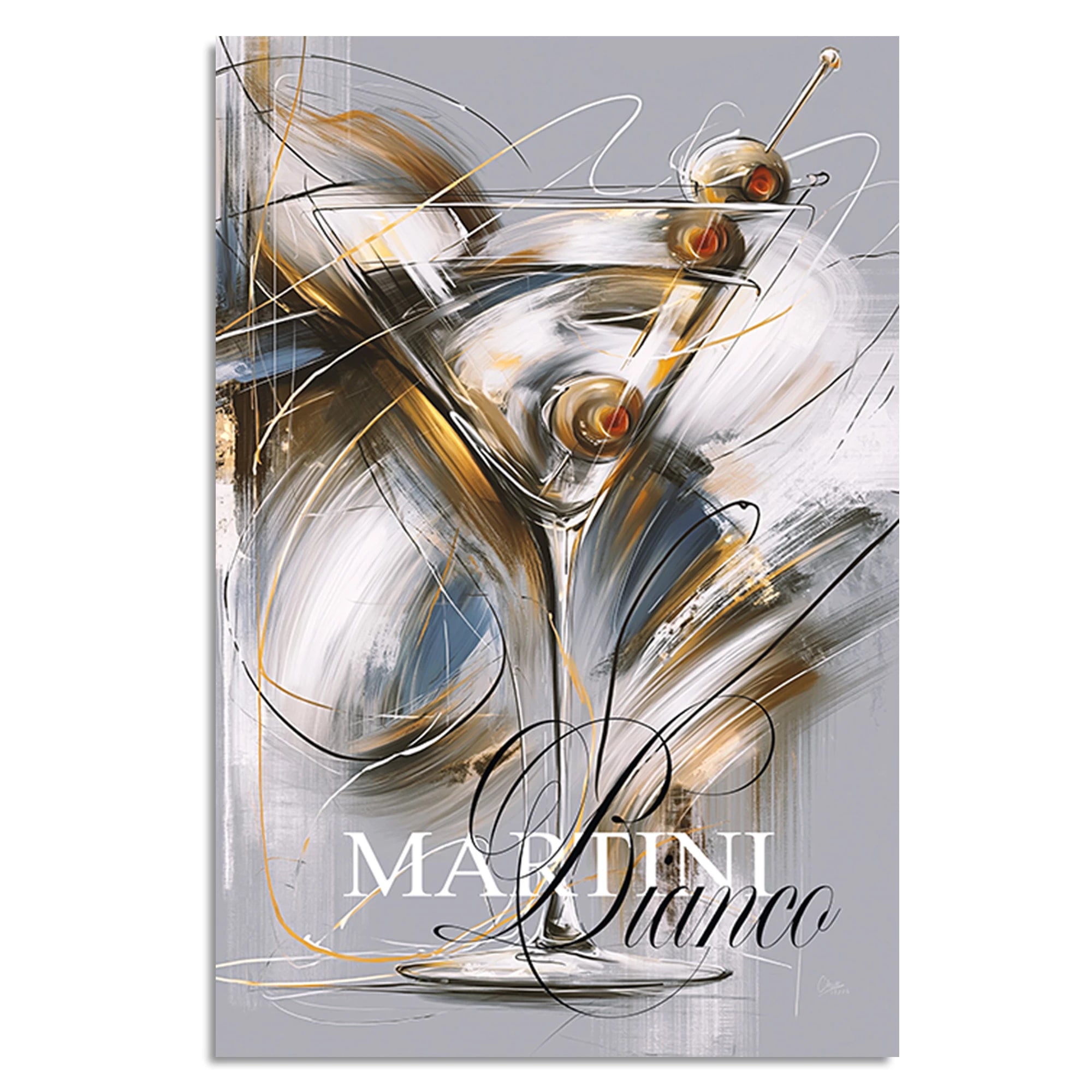 Martini Bianco Alu Dibond Wandbild