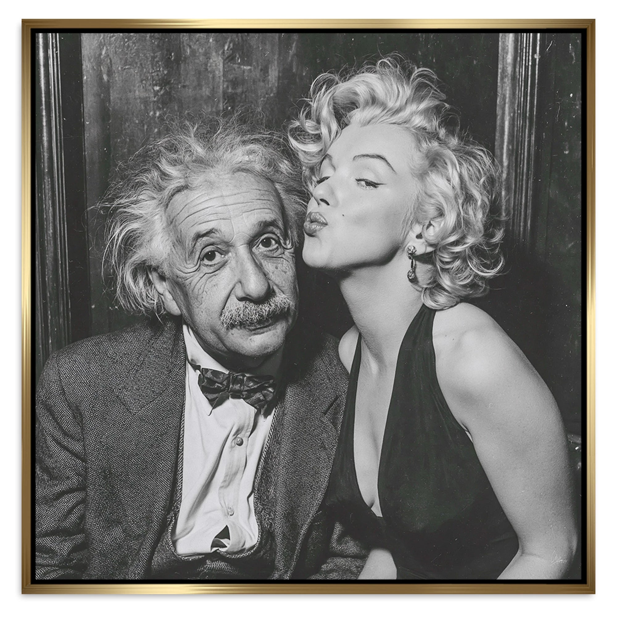 Einstein Monroe Secret Alu Dibond Wandbild
