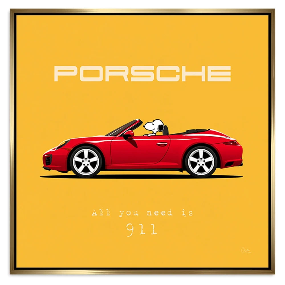911 Snoopy Alu Dibond Bild