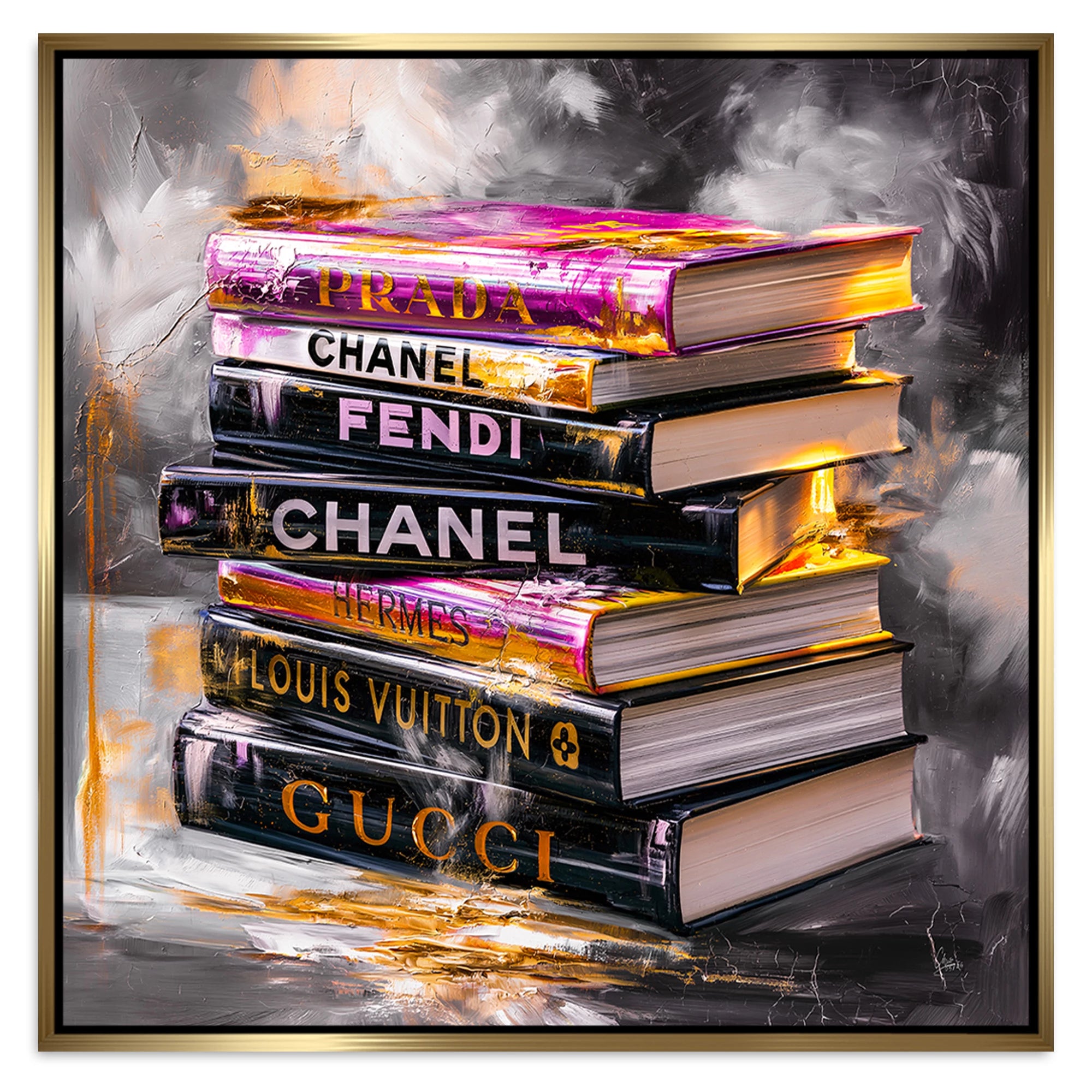 Fashion Bücher Alu Dibond Wandbild