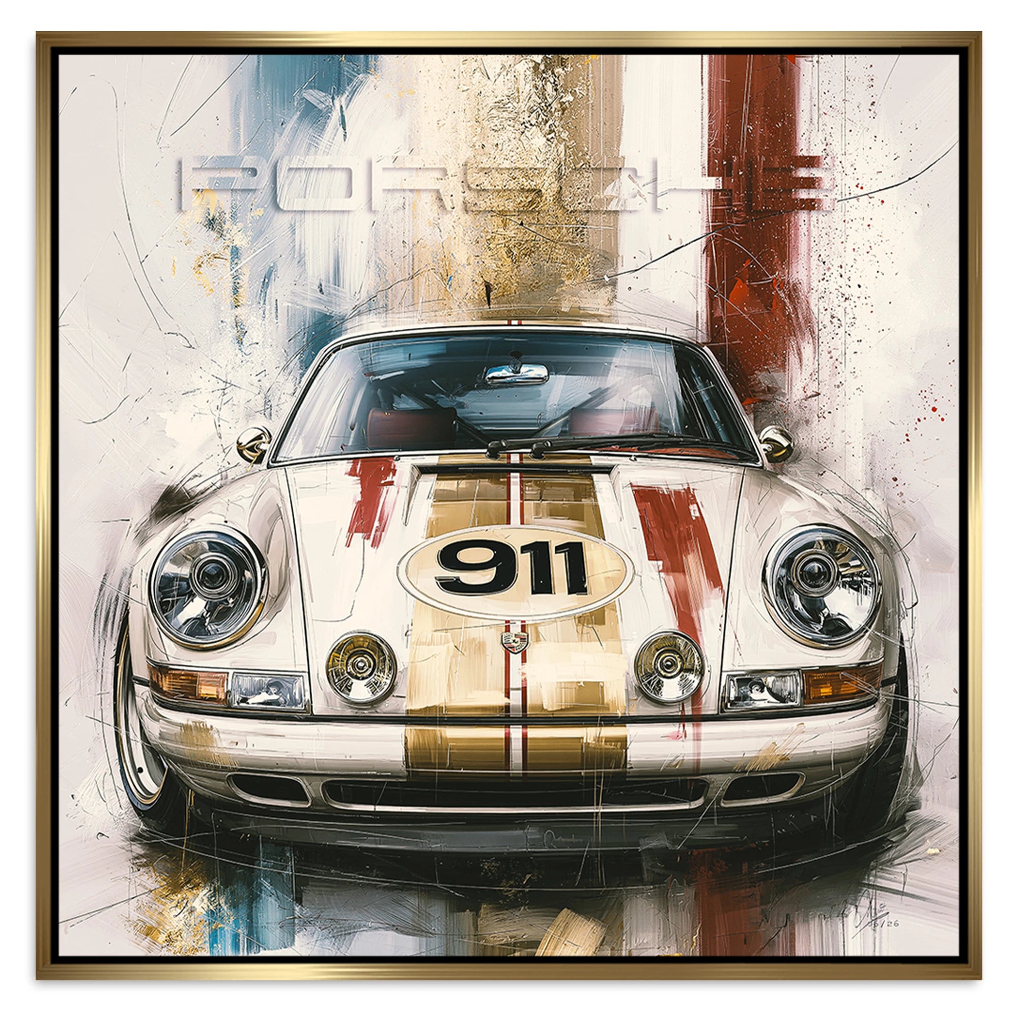 Porsche 911 Klassik Alu Dibond Wandbild