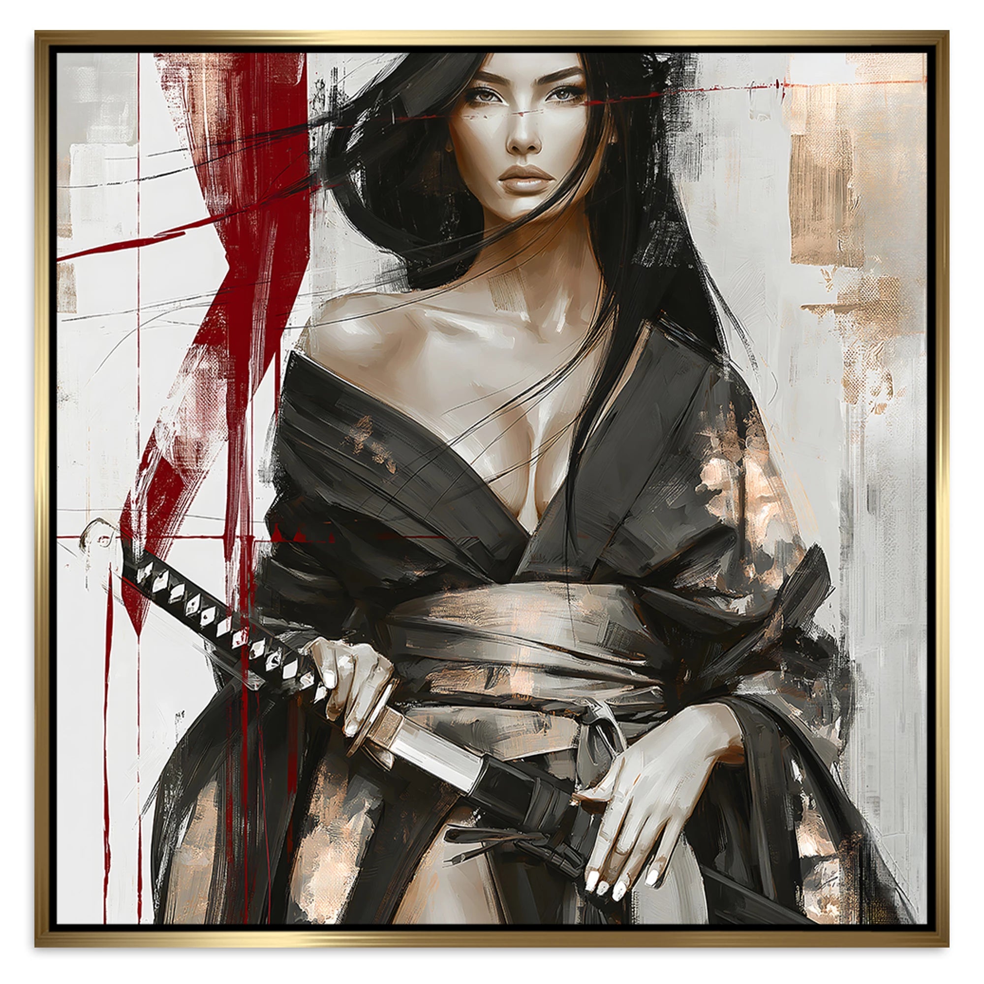 Scarlet Katana Alu Dibond Wandbild