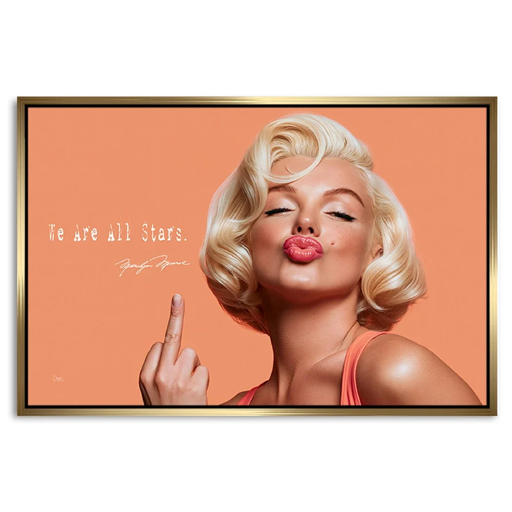 Marilyn Monroe Star Kiss AluDibond Wandbild