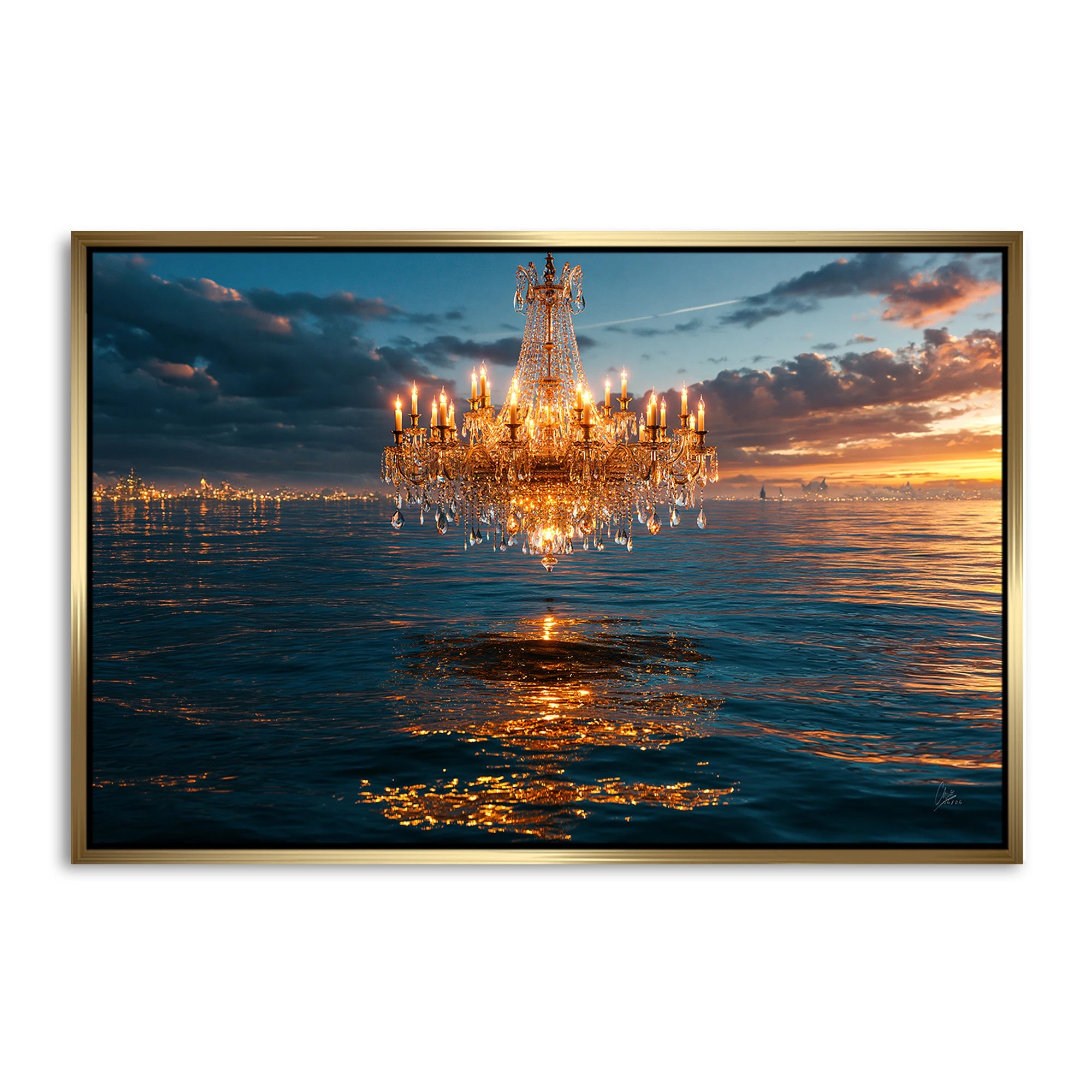 Kristall Meerblick AluDibond Wandbild