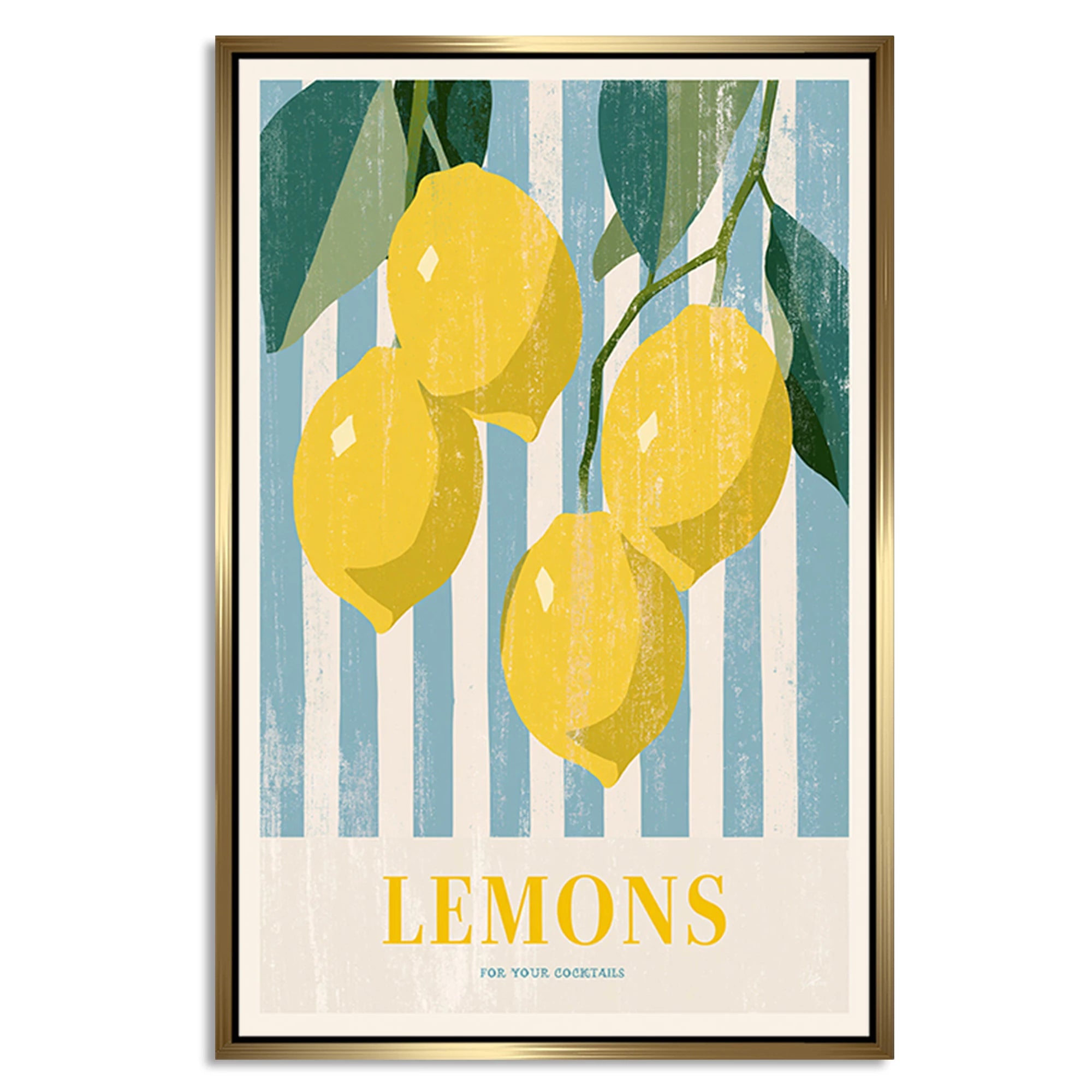 Lemons Cocktail Alu Dibond Wandbild