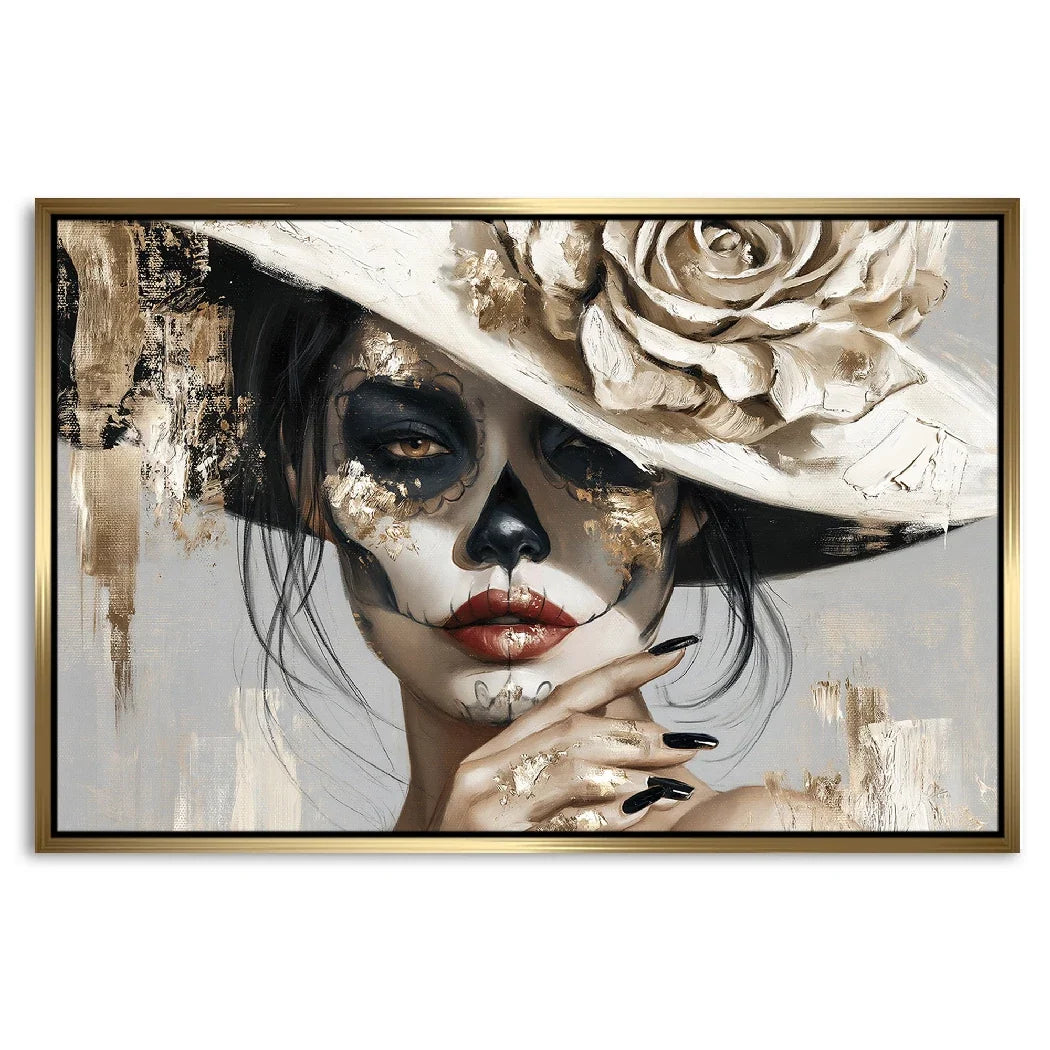 La Catrina Golden Rose AluDibond Wandbild