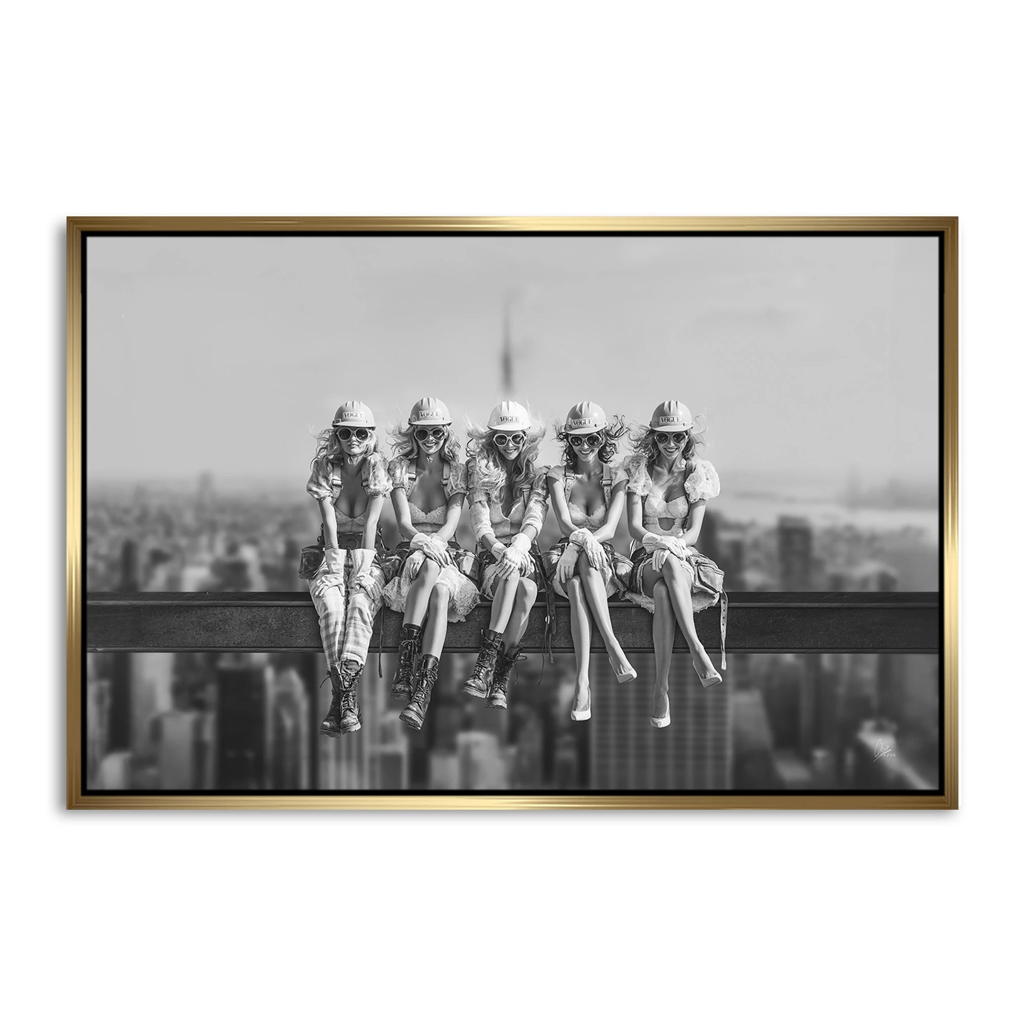Skyline Girls AluDibond Wandbild