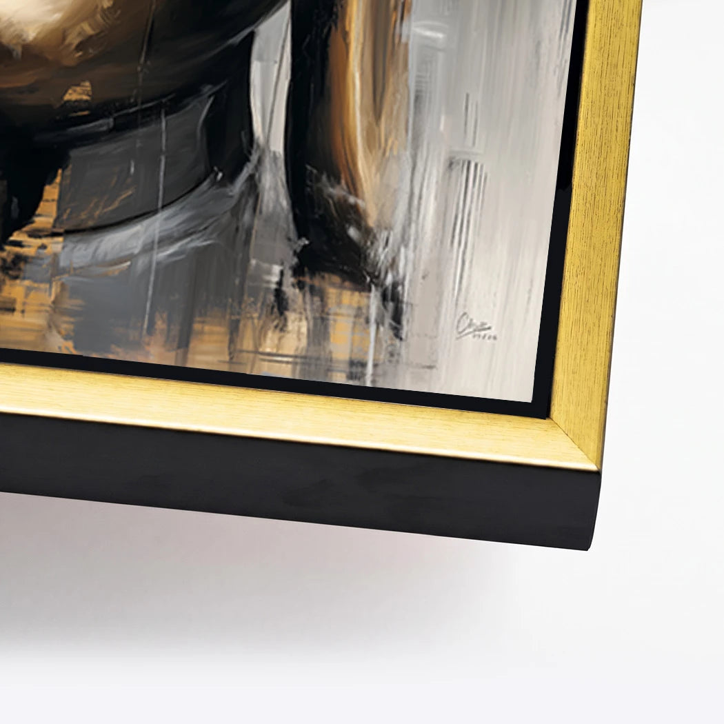 Buddha Gold Alu Dibond Wandbild