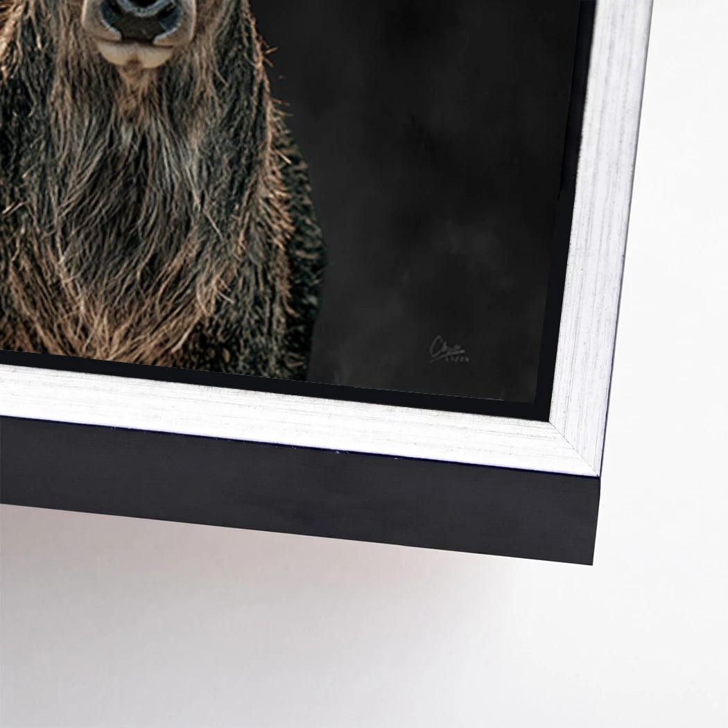 Hirsch Black Art Acrylglasbild