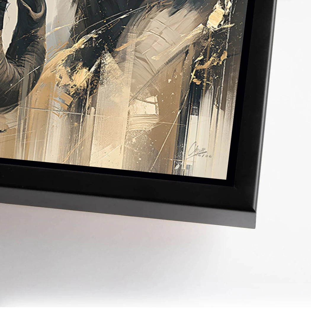 Goldener Elefant Alu Dibond Wandbild