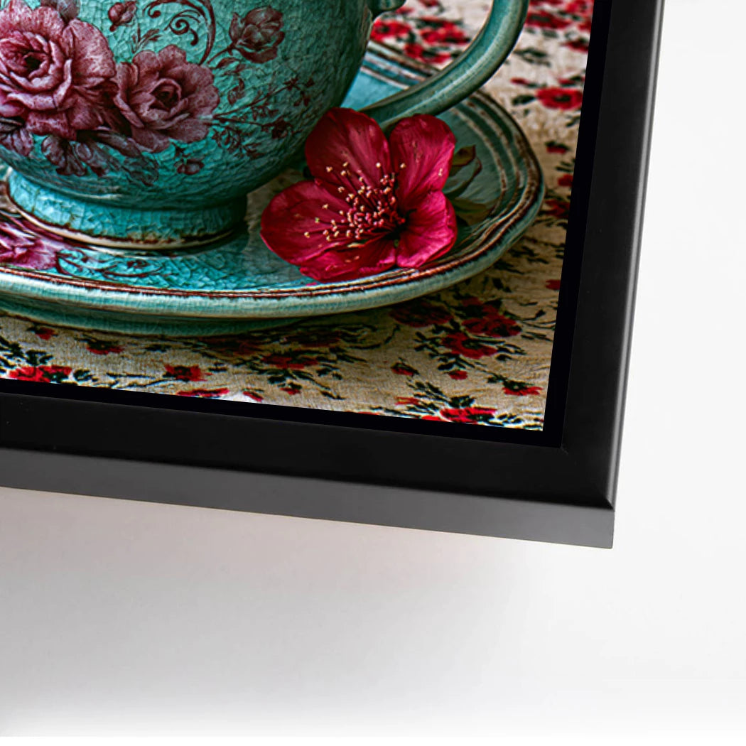 Blütenkaffee Harmonie Alu Dibond Wandbild