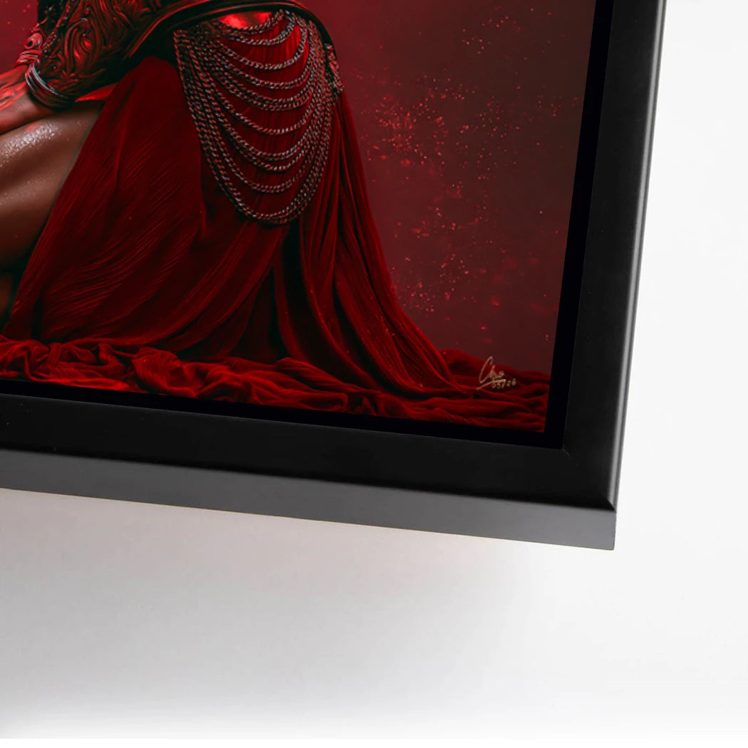 Rote Kriegerin Alu Dibond Wandbild