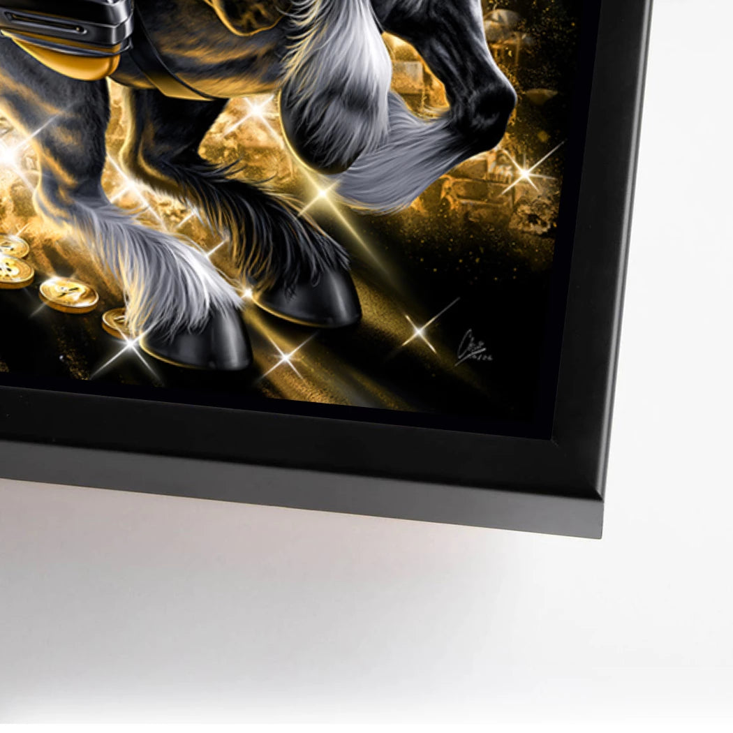 Dagobert Money Rider Alu Dibond Wandbild