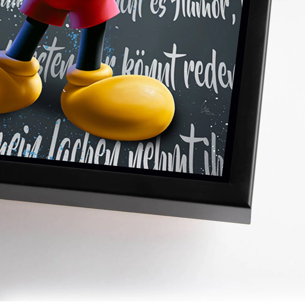 Micky Lacht Alu Dibond Wandbild