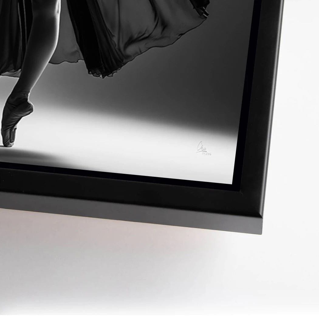 Ballerina Schattenpoesie Aluminiumbild gebürstet