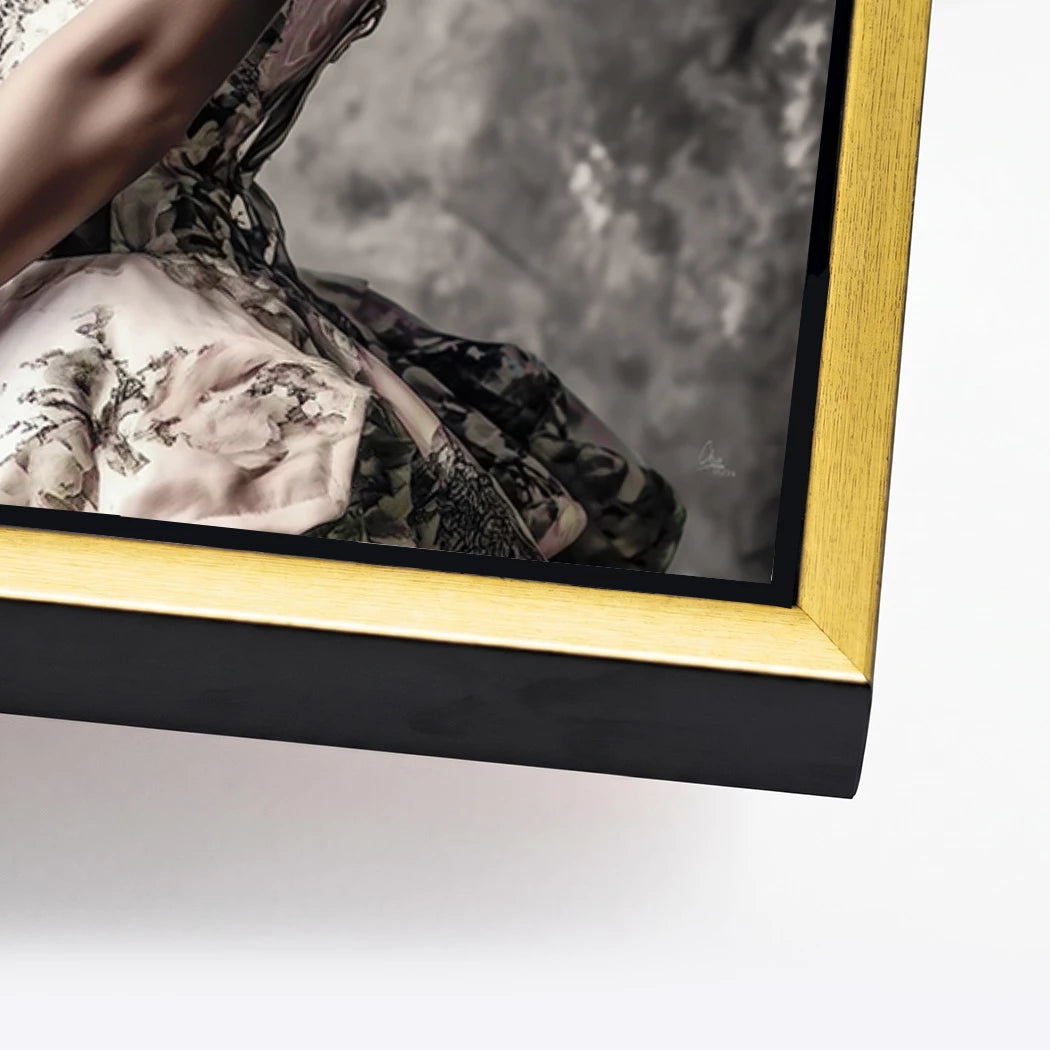 Rosen Dame Alu Dibond Wandbild